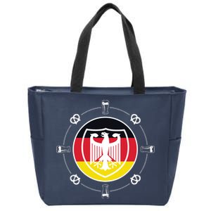 Oktoberfest Circle Eagle Flag Logo  Zip Tote Bag