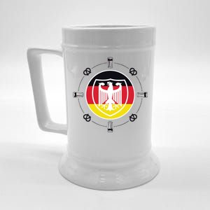 Oktoberfest Circle Eagle Flag Logo  Beer Stein