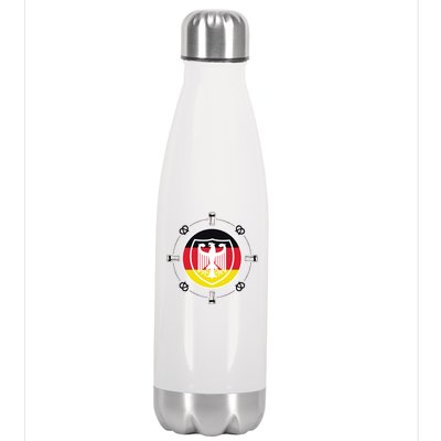 Oktoberfest Circle Eagle Flag Logo  Stainless Steel Insulated Water Bottle