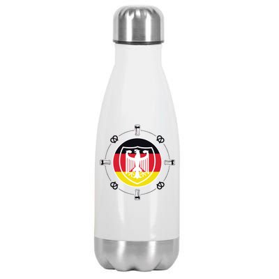 Oktoberfest Circle Eagle Flag Logo  Stainless Steel Insulated Water Bottle