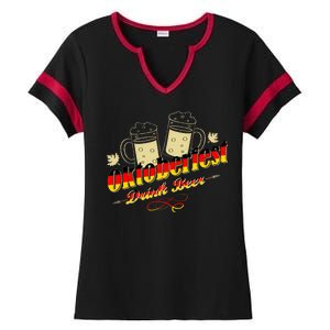 Oktoberfest Drink Beer Pitcher Germany Ladies Halftime Notch Neck Tee