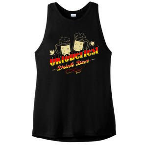 Oktoberfest Drink Beer Pitcher Germany Ladies PosiCharge Tri-Blend Wicking Tank