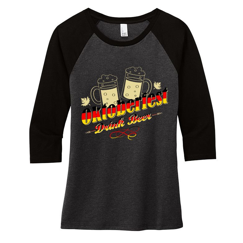 Oktoberfest Drink Beer Pitcher Germany Women's Tri-Blend 3/4-Sleeve Raglan Shirt