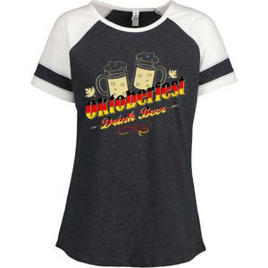 Oktoberfest Drink Beer Pitcher Germany Enza Ladies Jersey Colorblock Tee