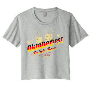 Oktoberfest Drink Beer Pitcher Germany Women's Crop Top Tee