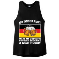 Oktoberfest Drinking Problems Ladies PosiCharge Tri-Blend Wicking Tank