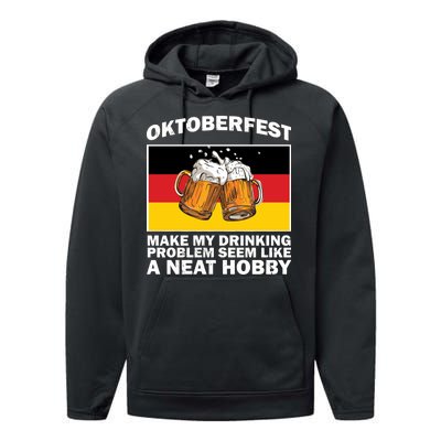 Oktoberfest Drinking Problems Performance Fleece Hoodie