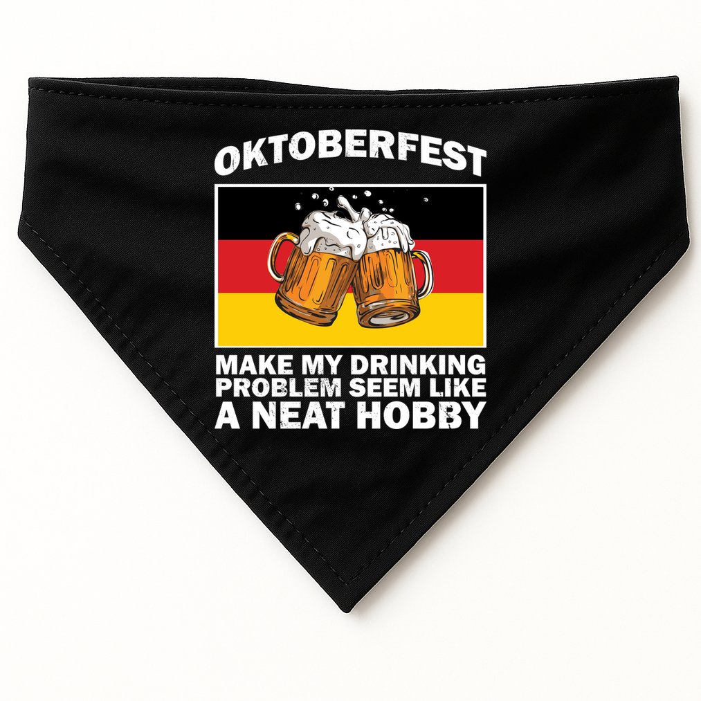 Oktoberfest Drinking Problems USA-Made Doggie Bandana