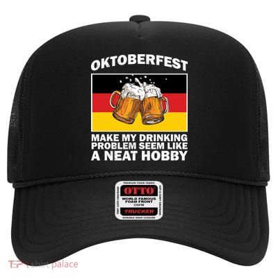 Oktoberfest Drinking Problems High Crown Mesh Back Trucker Hat