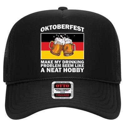 Oktoberfest Drinking Problems High Crown Mesh Back Trucker Hat