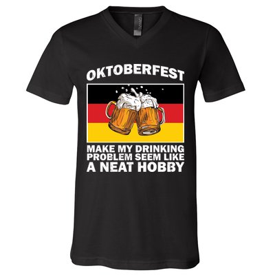 Oktoberfest Drinking Problems V-Neck T-Shirt