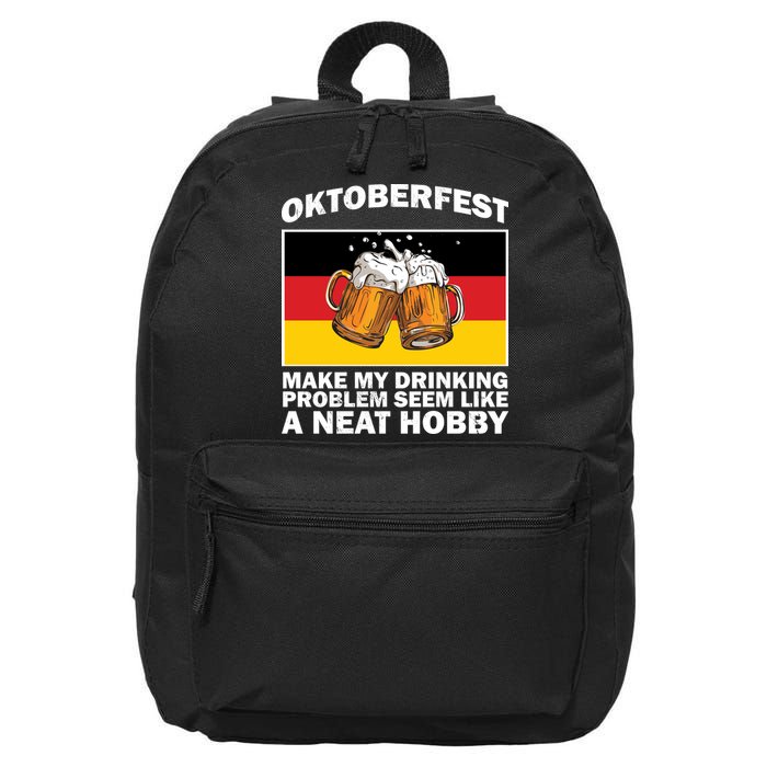 Oktoberfest Drinking Problems 16 in Basic Backpack