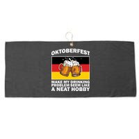 Oktoberfest Drinking Problems Large Microfiber Waffle Golf Towel