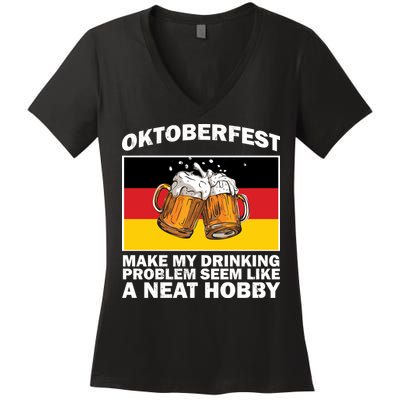 Oktoberfest Drinking Problems Women's V-Neck T-Shirt