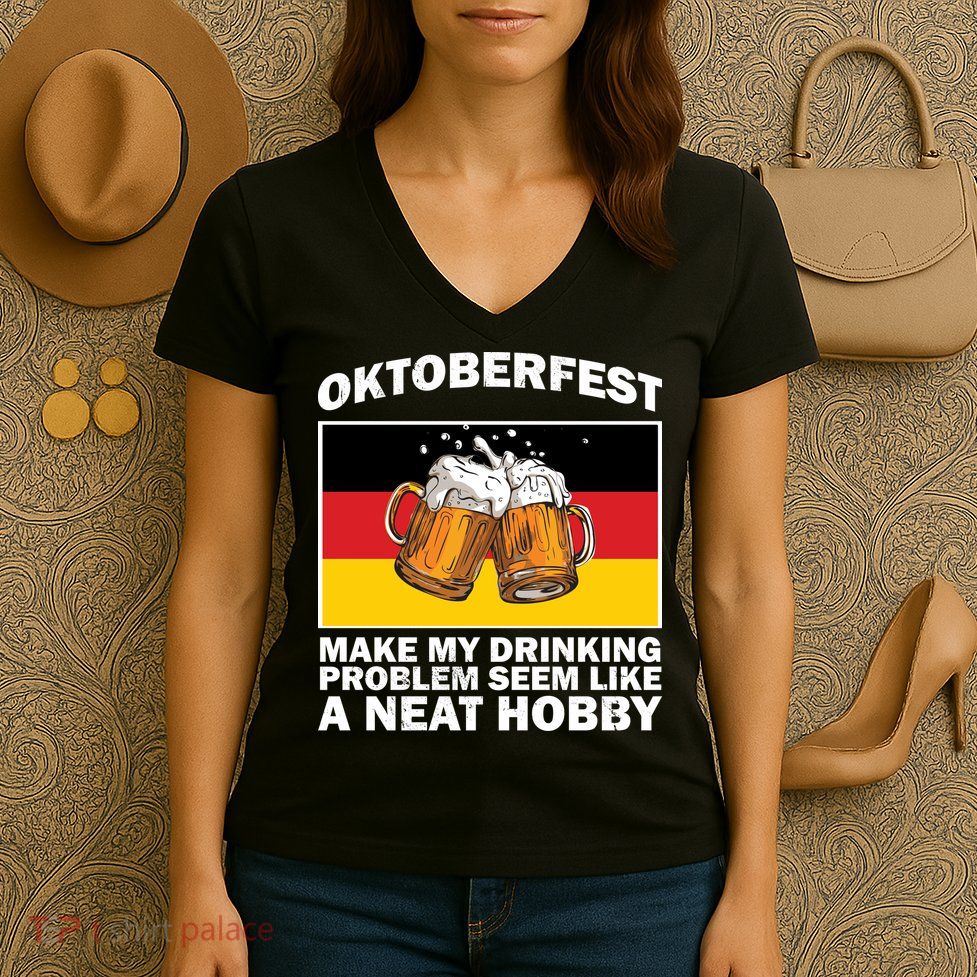 Oktoberfest Drinking Problems Women's V-Neck T-Shirt