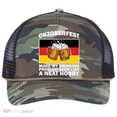 Oktoberfest Drinking Problems Retro Rope Trucker Hat Cap