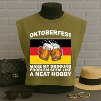 Oktoberfest Drinking Problems Garment-Dyed Women's Muscle Tee