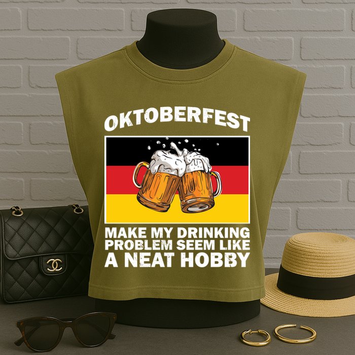 Oktoberfest Drinking Problems Garment-Dyed Women's Muscle Tee
