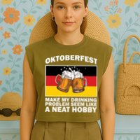Oktoberfest Drinking Problems Garment-Dyed Women's Muscle Tee
