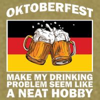 Oktoberfest Drinking Problems Garment-Dyed Women's Muscle Tee