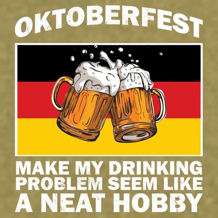 Oktoberfest Drinking Problems Garment-Dyed Women's Muscle Tee