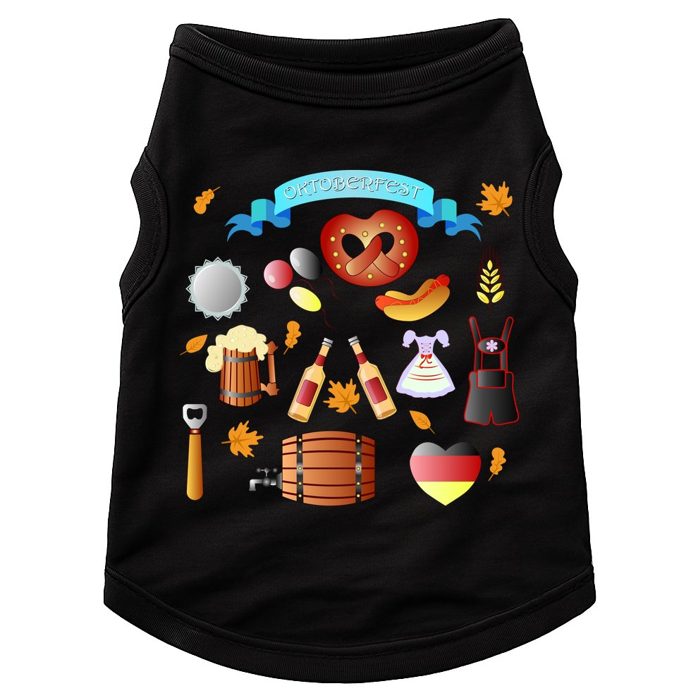 Oktoberfest Festive Mashup Beer Pretzel German Doggie Tank
