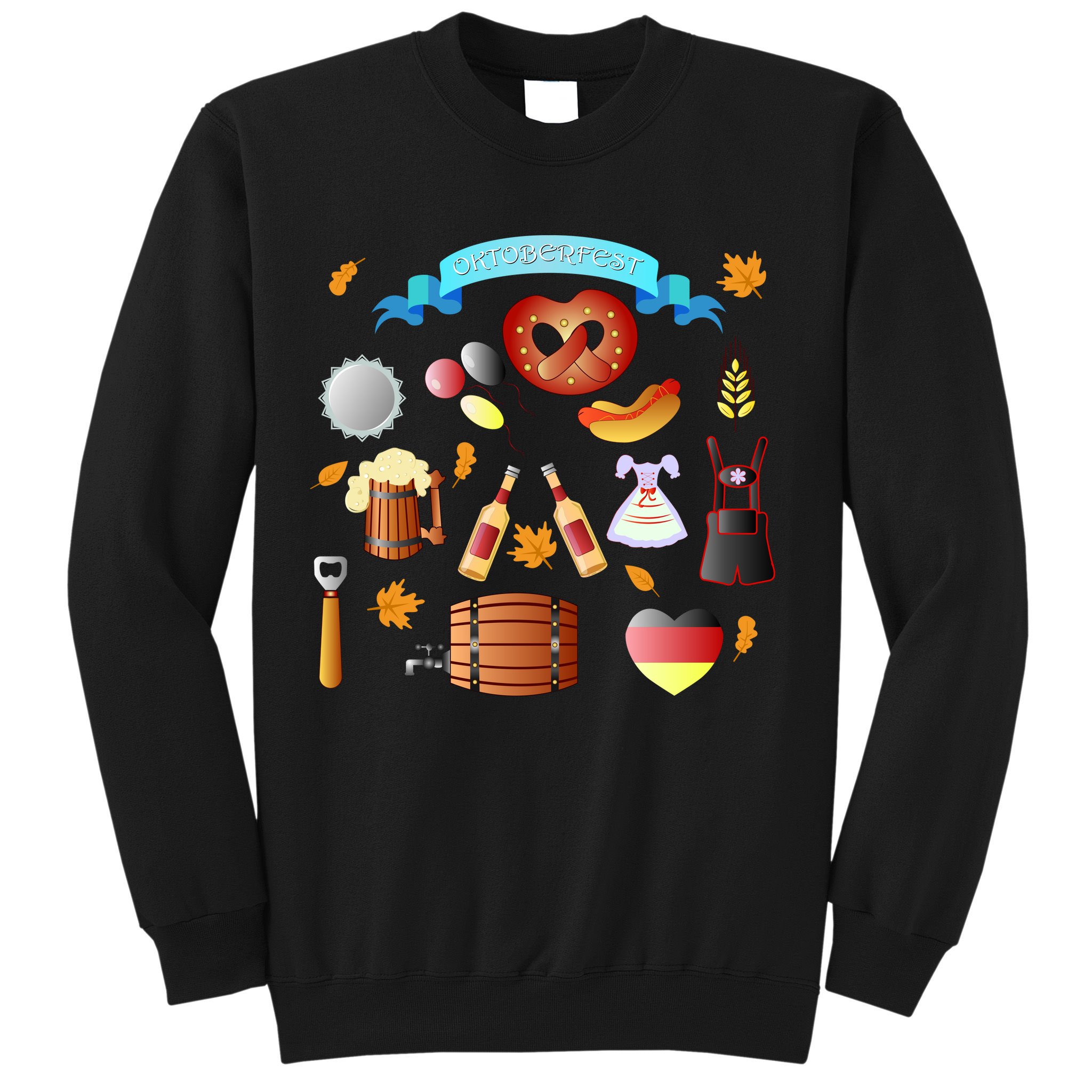 Oktoberfest Festive Mashup Beer Pretzel German Sweatshirt