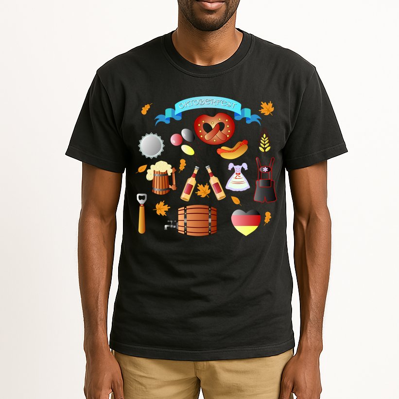 Oktoberfest Festive Mashup Beer Pretzel German Tall T-Shirt