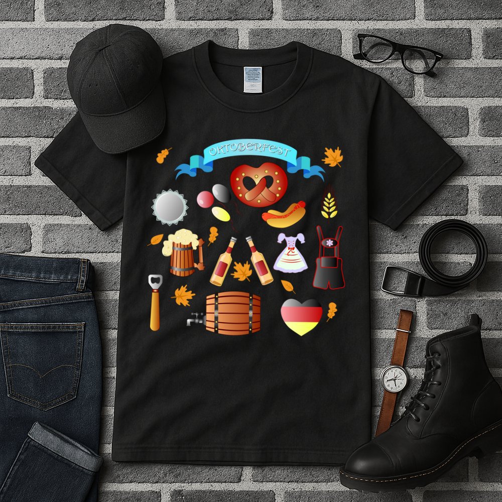 Oktoberfest Festive Mashup Beer Pretzel German Tall T-Shirt