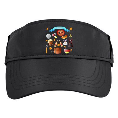 Oktoberfest Festive Mashup Beer Pretzel German Adult Drive Performance Visor