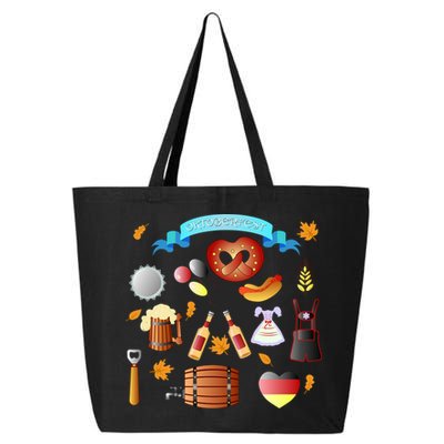 Oktoberfest Festive Mashup Beer Pretzel German 25L Jumbo Tote