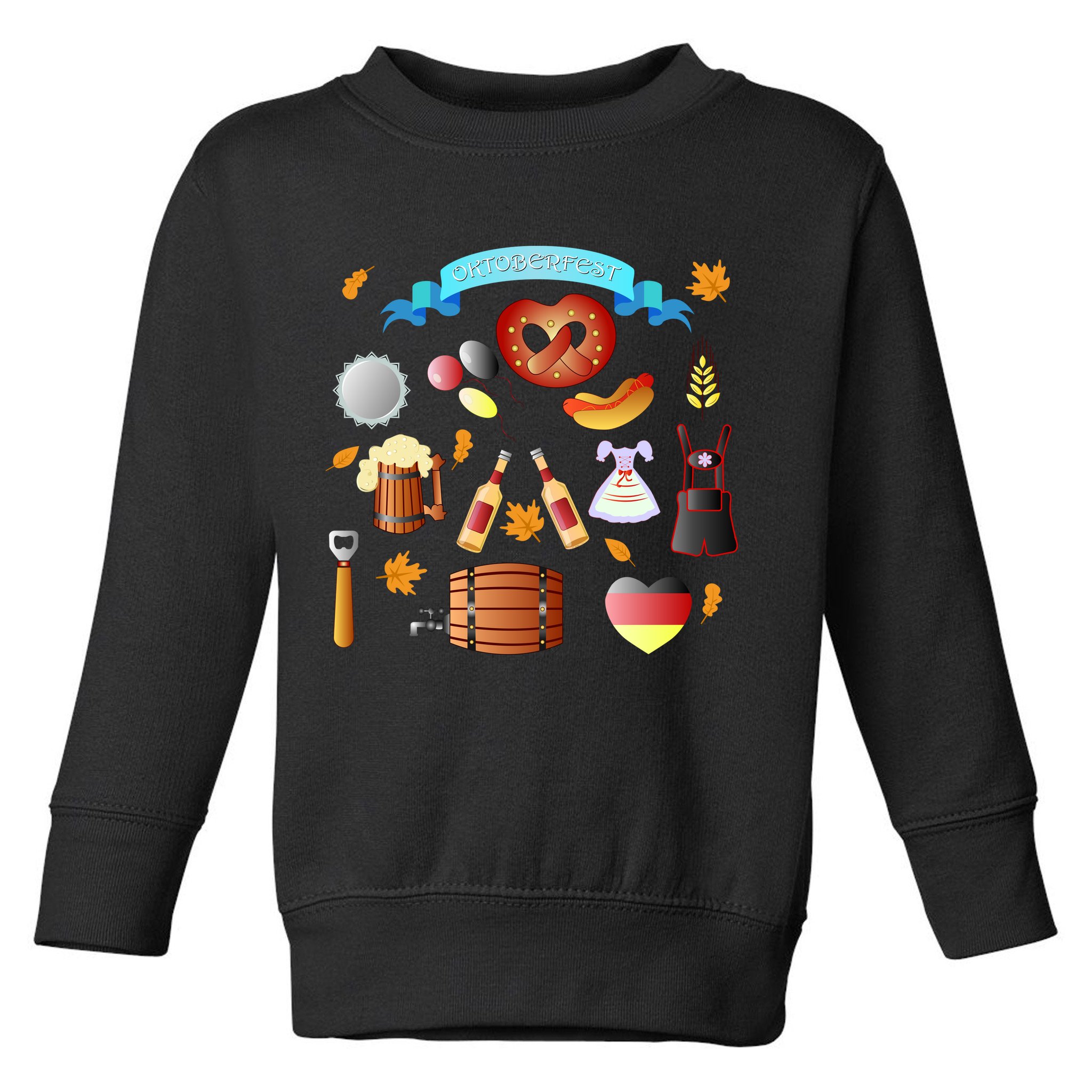 Oktoberfest Festive Mashup Beer Pretzel German Toddler Sweatshirt