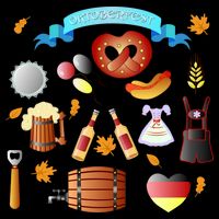 Oktoberfest Festive Mashup Beer Pretzel German Women's V-Neck T-Shirt