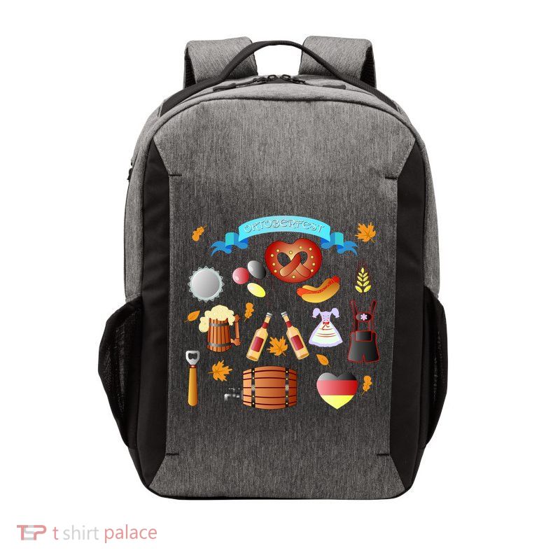 Oktoberfest Festive Mashup Beer Pretzel German Vector Backpack