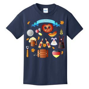 Oktoberfest Festive Mashup Beer Pretzel German Kids T-Shirt