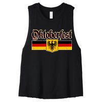 Oktoberfest German Coat of Arms Women's Racerback Cropped Tank