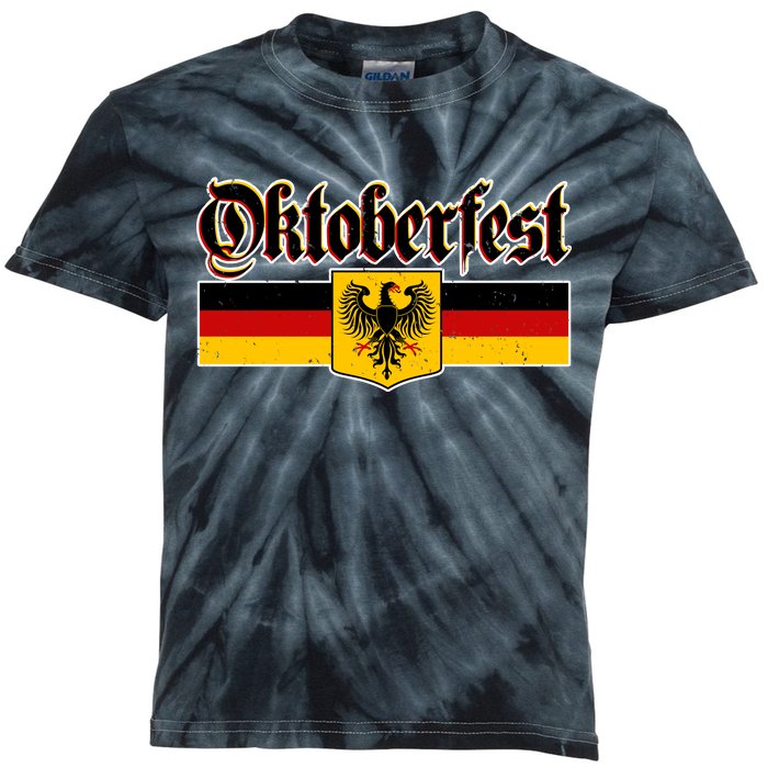 Oktoberfest German Coat of Arms Kids Tie-Dye T-Shirt