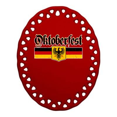 Oktoberfest German Coat of Arms Ceramic Oval Ornament