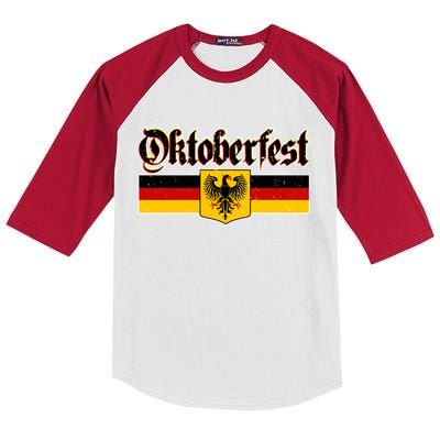 Oktoberfest German Coat of Arms Kids Colorblock Raglan Jersey