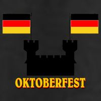 Oktoberfest German Flag Castle 7 Panel Mesh Trucker Snapback Hat