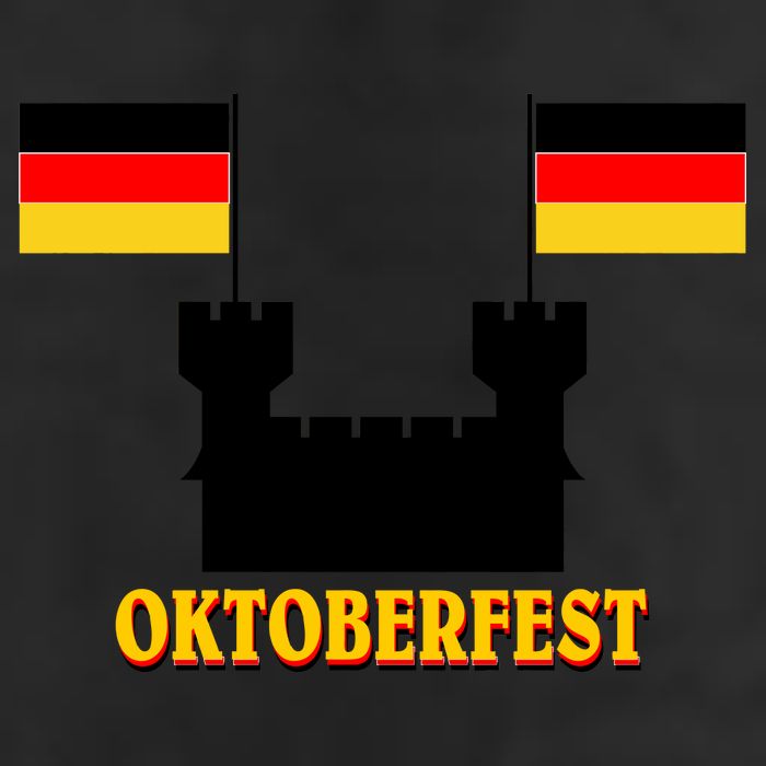 Oktoberfest German Flag Castle 7 Panel Mesh Trucker Snapback Hat