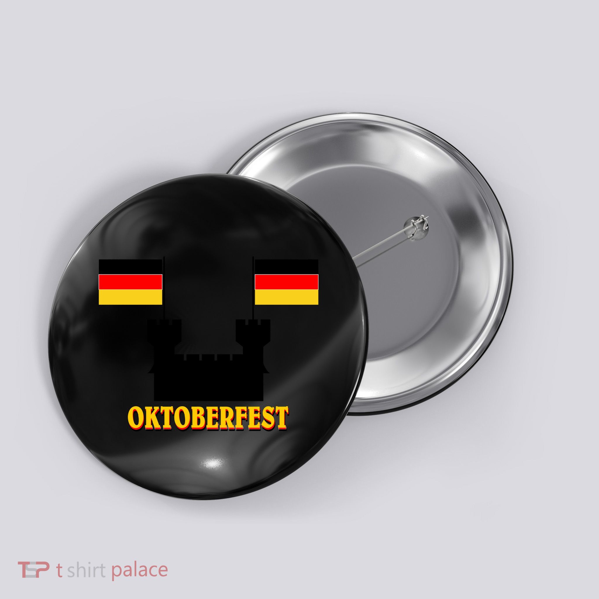 Oktoberfest German Flag Castle Button
