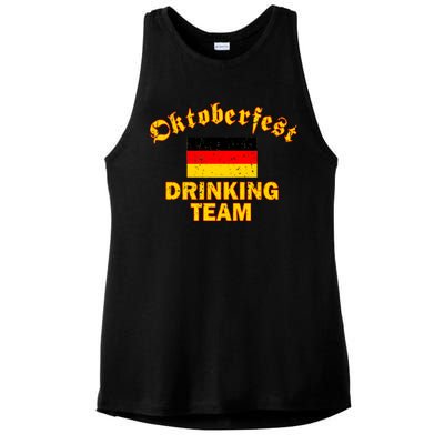 Oktoberfest Germany Drinking Team Ladies PosiCharge Tri-Blend Wicking Tank