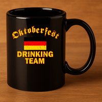 Oktoberfest Germany Drinking Team 11oz C Handle Ceramic Mug