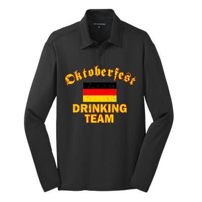 Oktoberfest Germany Drinking Team Silk Touch Performance Long Sleeve Polo