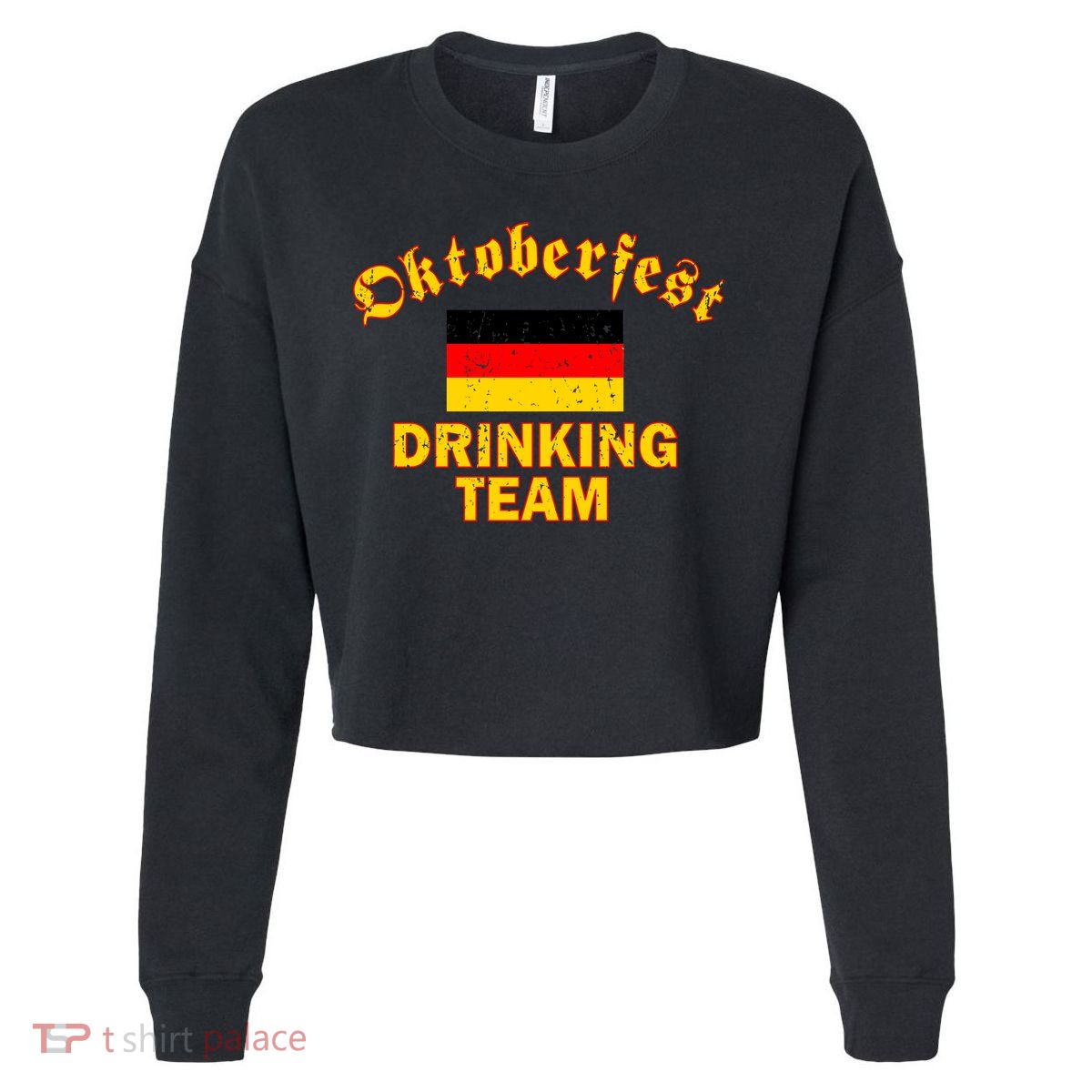 Oktoberfest Germany Drinking Team Cropped Pullover Crew