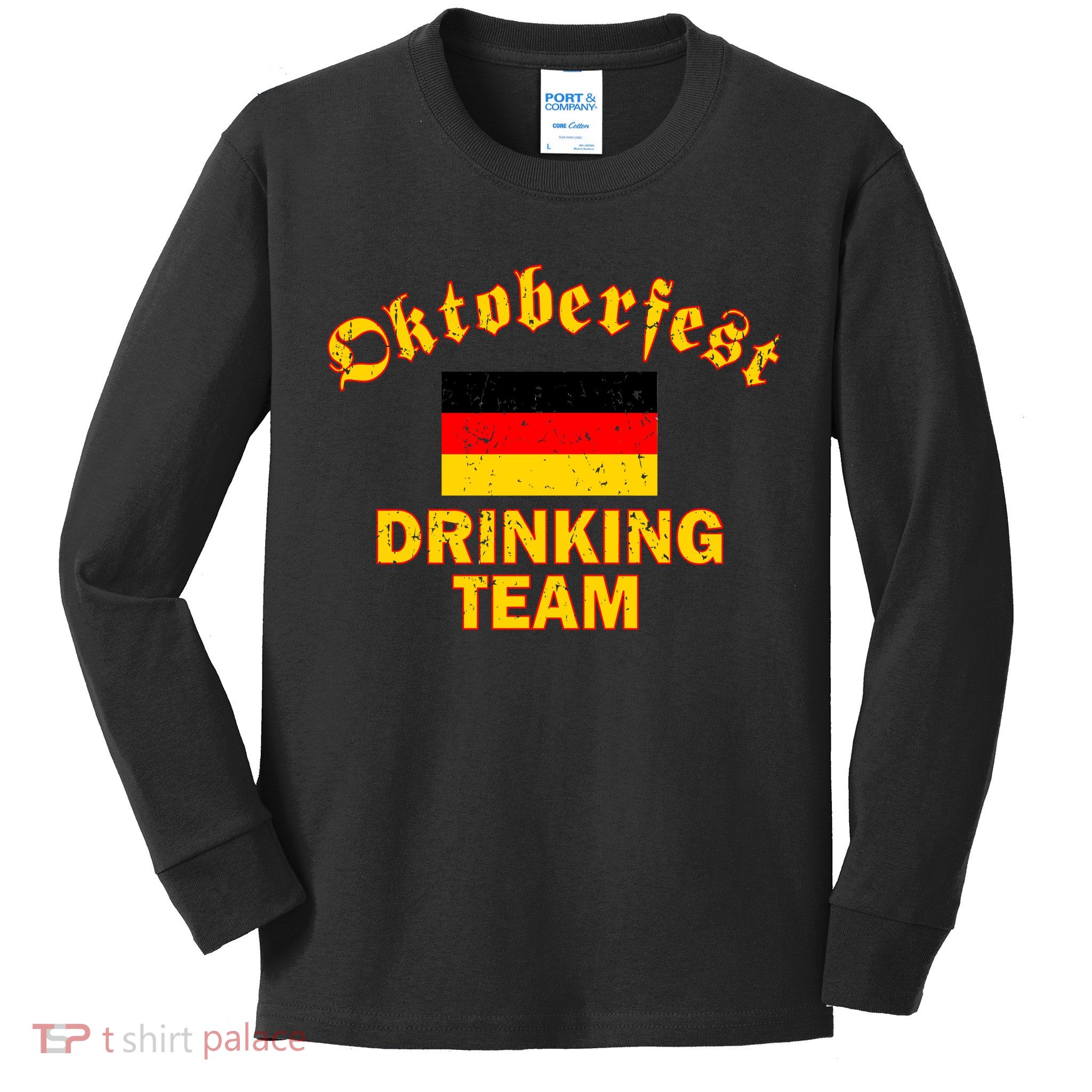 Oktoberfest Germany Drinking Team Kids Long Sleeve Shirt