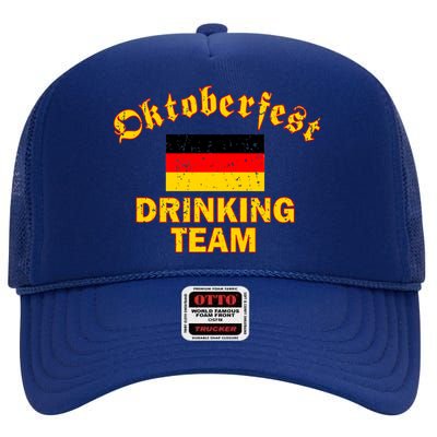 Oktoberfest Germany Drinking Team High Crown Mesh Back Trucker Hat