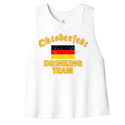 Oktoberfest Germany Drinking Team Women's Racerback Cropped Tank