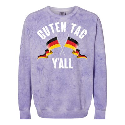 Oktoberfest Guten Tag Y'all German Flags Colorblast Crewneck Sweatshirt